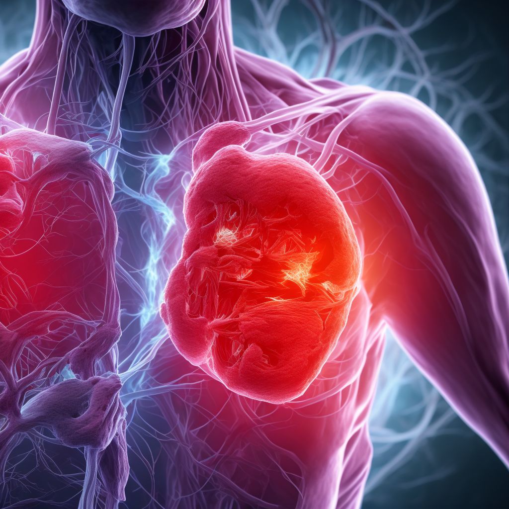 Unspecified injury of other blood vessels of thorax, left side, initial encounter digital illustration