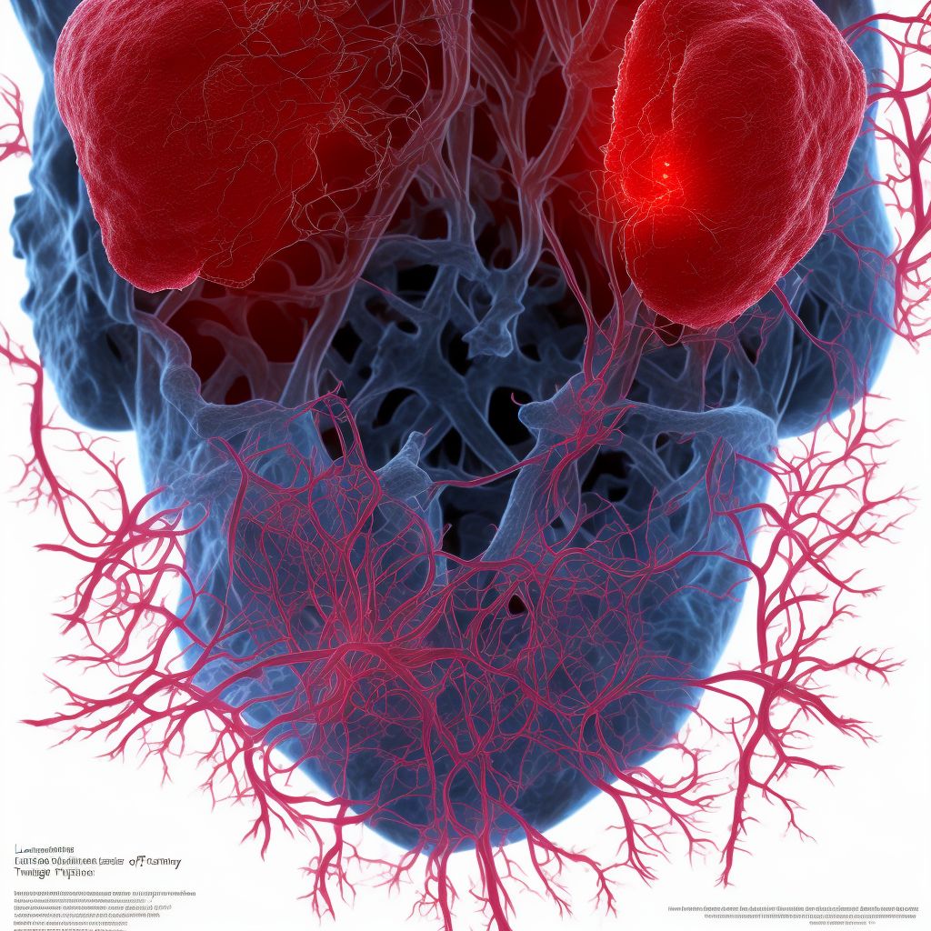 Laceration of other blood vessels of thorax, unspecified side, sequela digital illustration