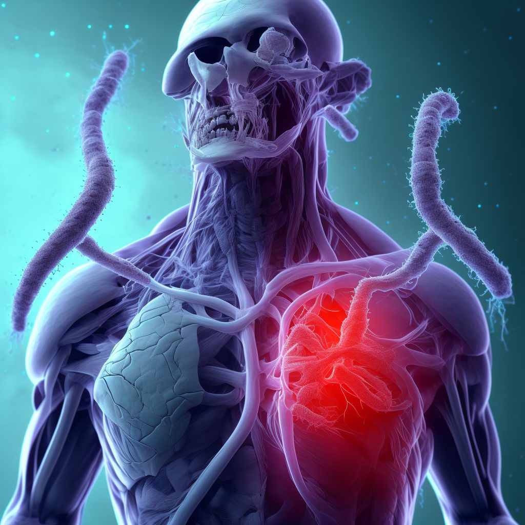 Other specified injury of other blood vessels of thorax, right side, subsequent encounter digital illustration