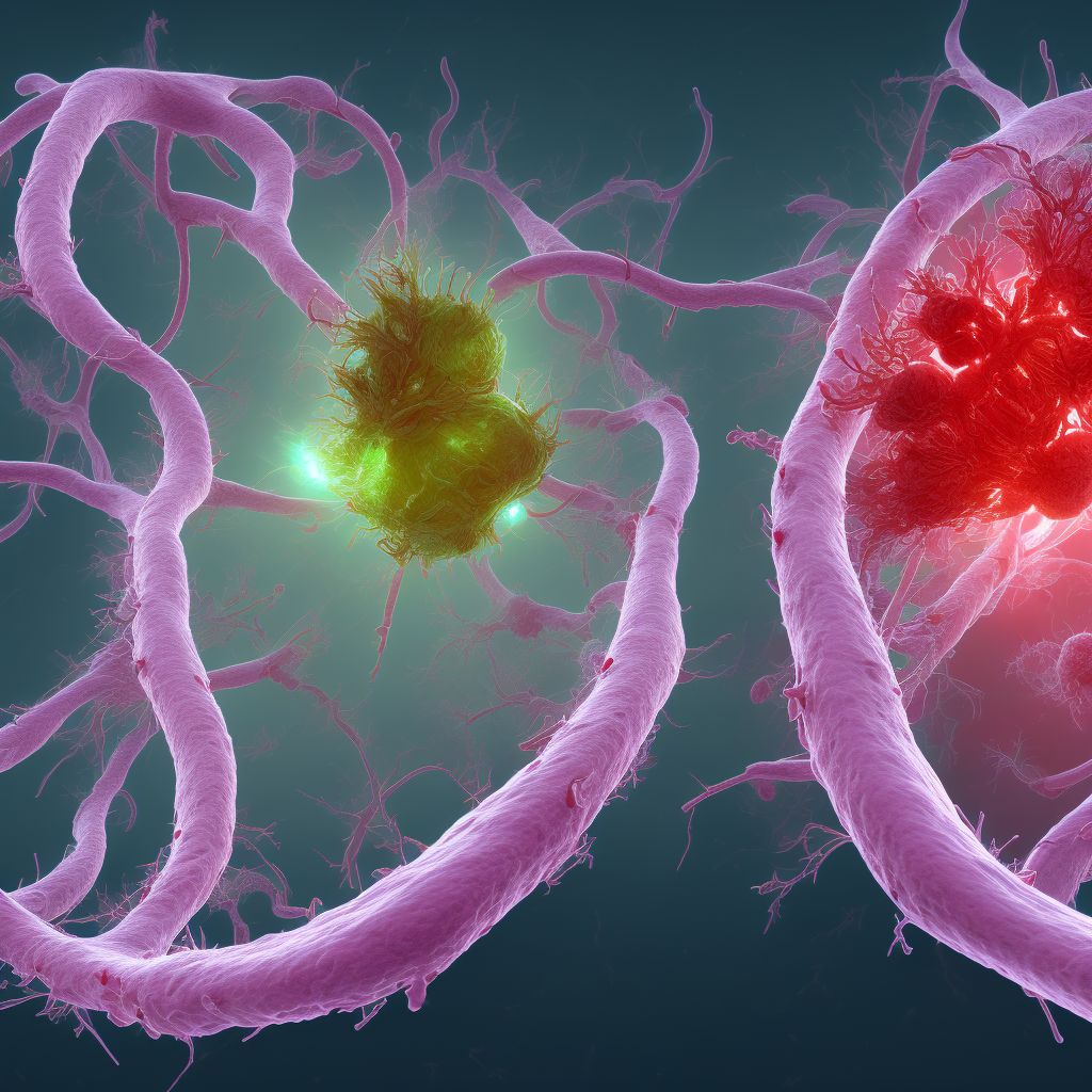 Other specified injury of other blood vessels of thorax, right side, sequela digital illustration