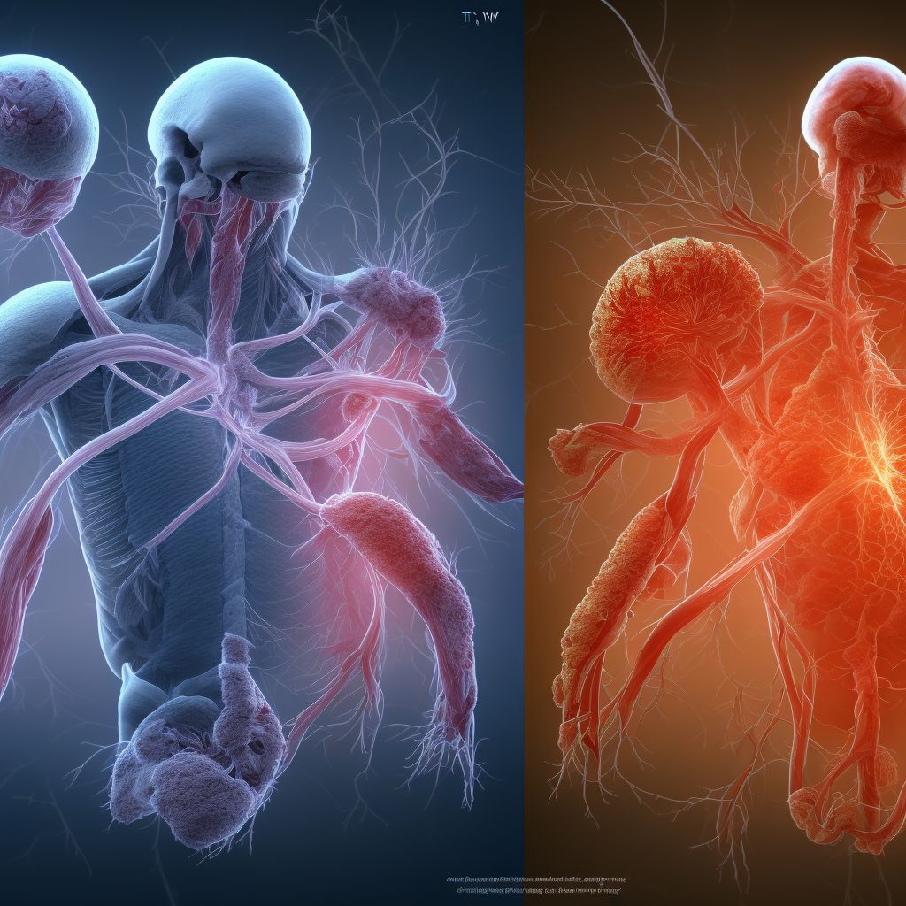 Other specified injury of other blood vessels of thorax, left side, subsequent encounter digital illustration