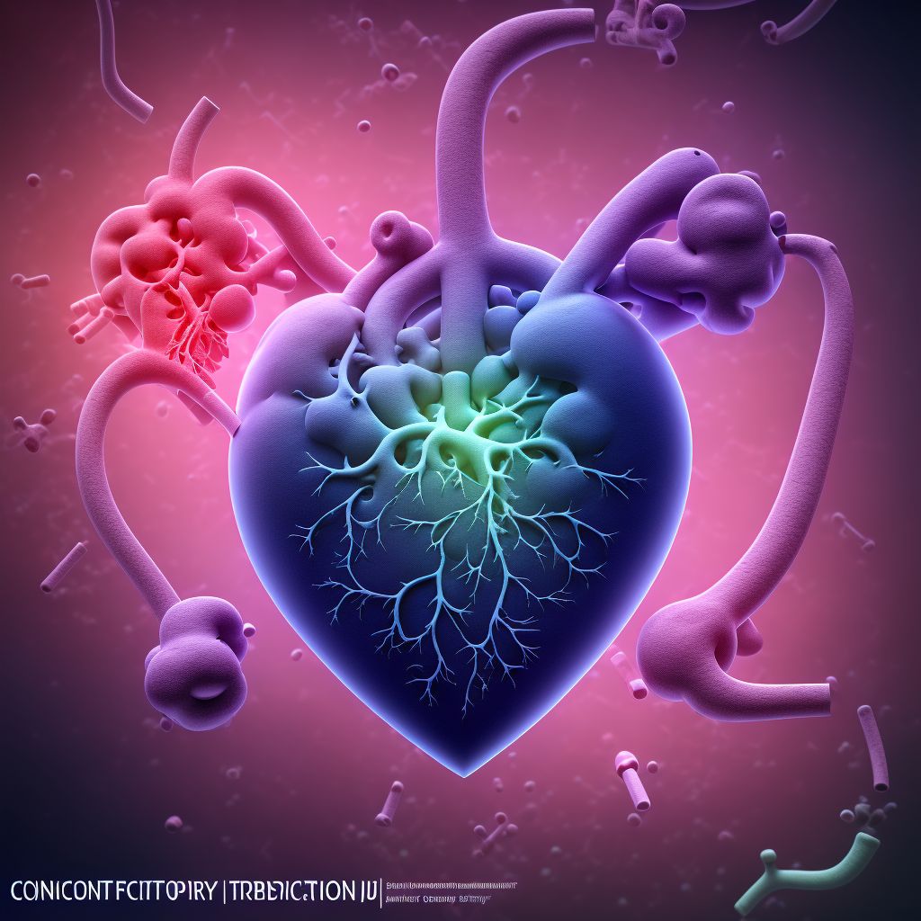 Contusion of heart with hemopericardium, subsequent encounter digital illustration