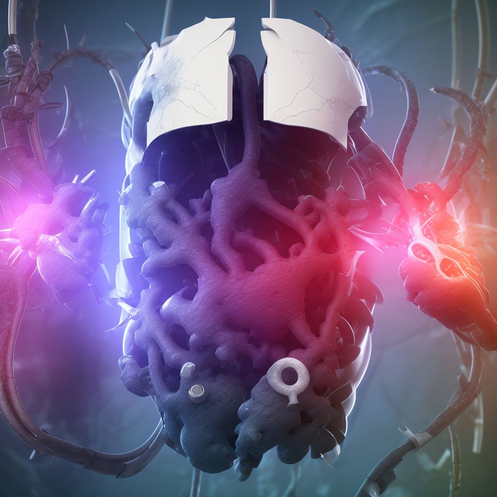 Moderate laceration of heart with hemopericardium, initial encounter digital illustration