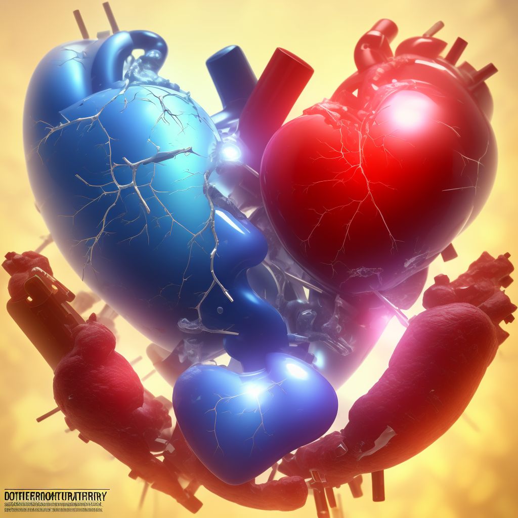 Other injury of heart with hemopericardium, initial encounter digital illustration