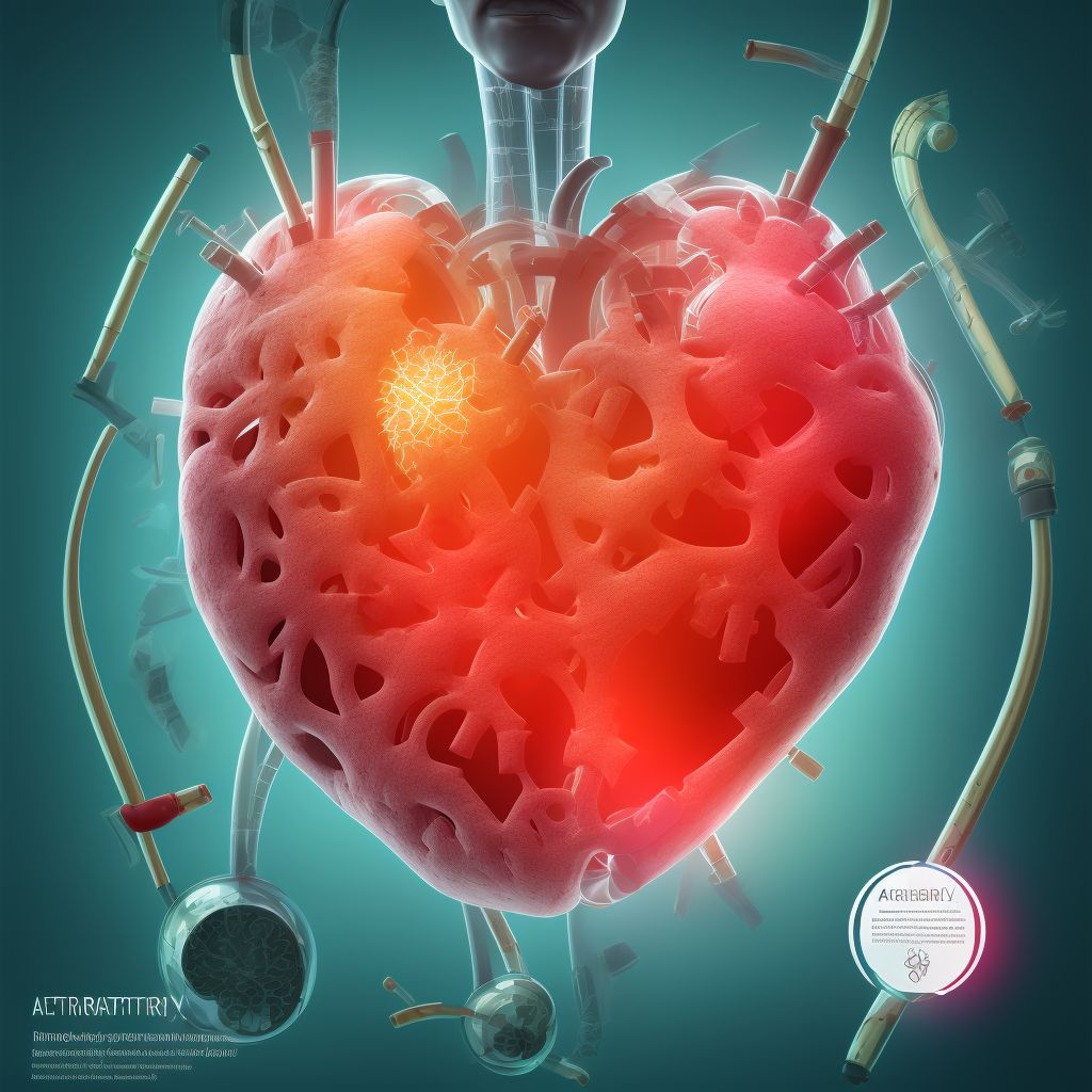 Other injury of heart with hemopericardium, sequela digital illustration