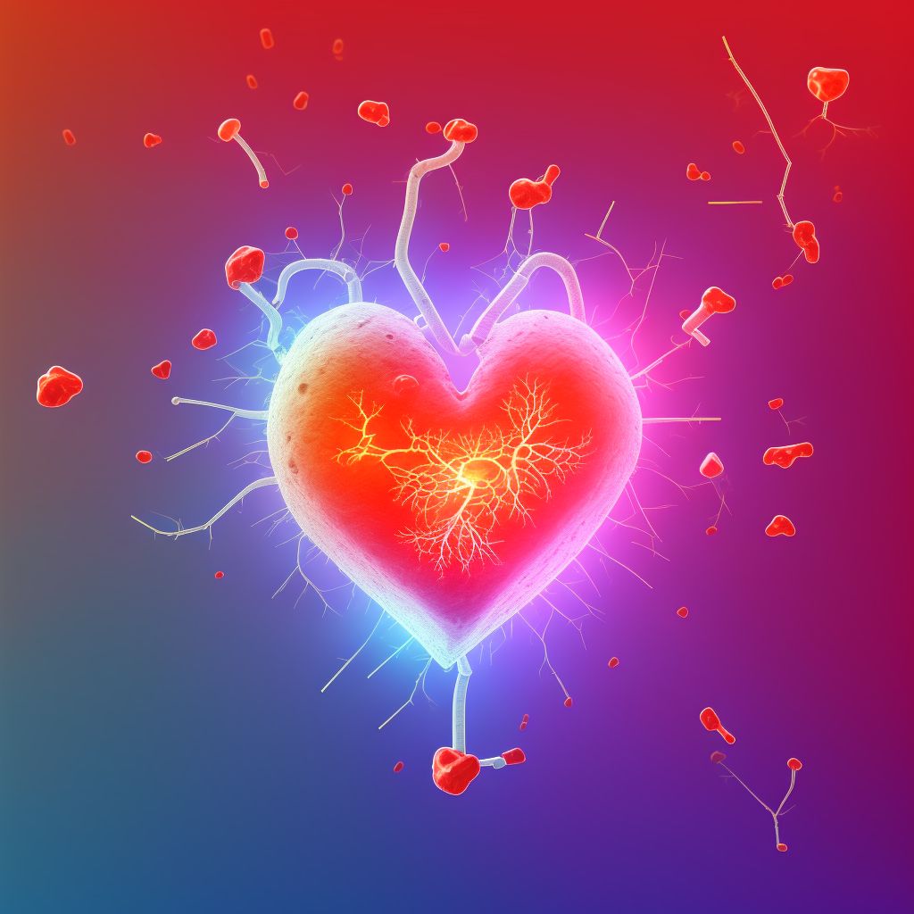 Unspecified injury of heart without hemopericardium, sequela digital illustration