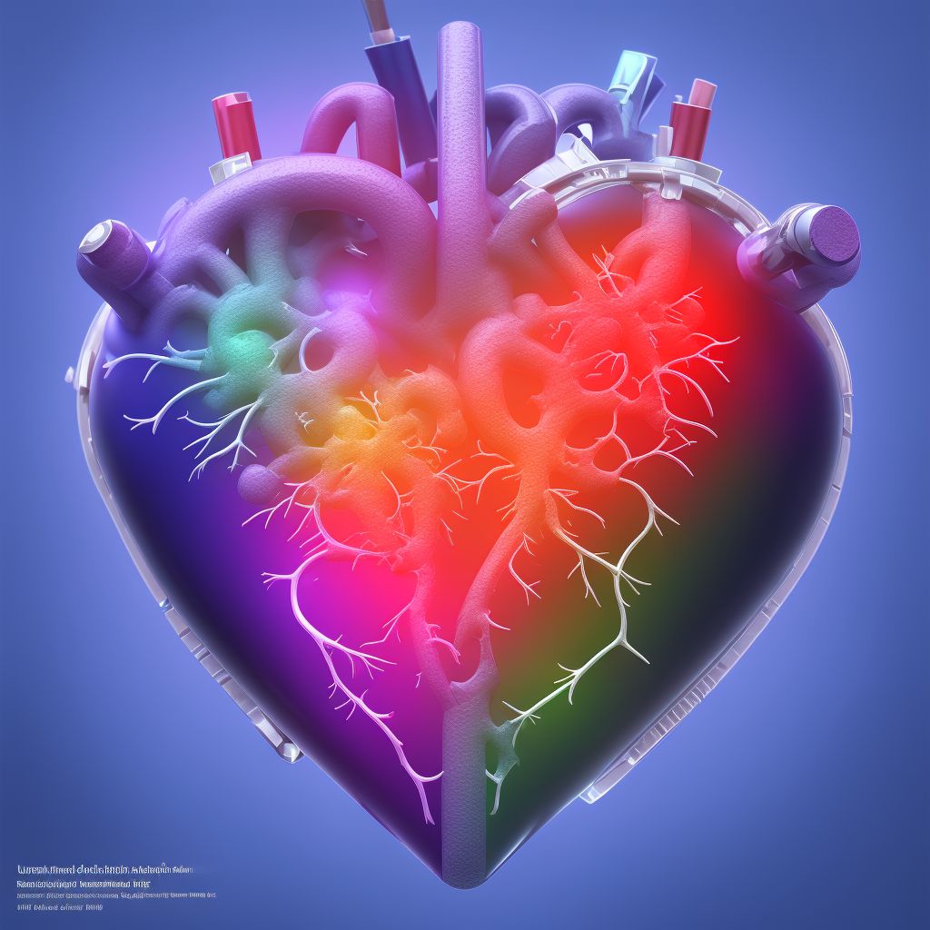 Unspecified injury of heart, unspecified with or without hemopericardium, sequela digital illustration