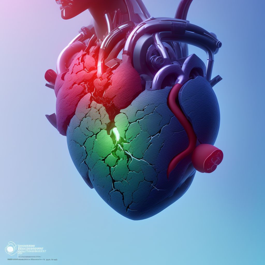 Other injury of heart, unspecified with or without hemopericardium, subsequent encounter digital illustration