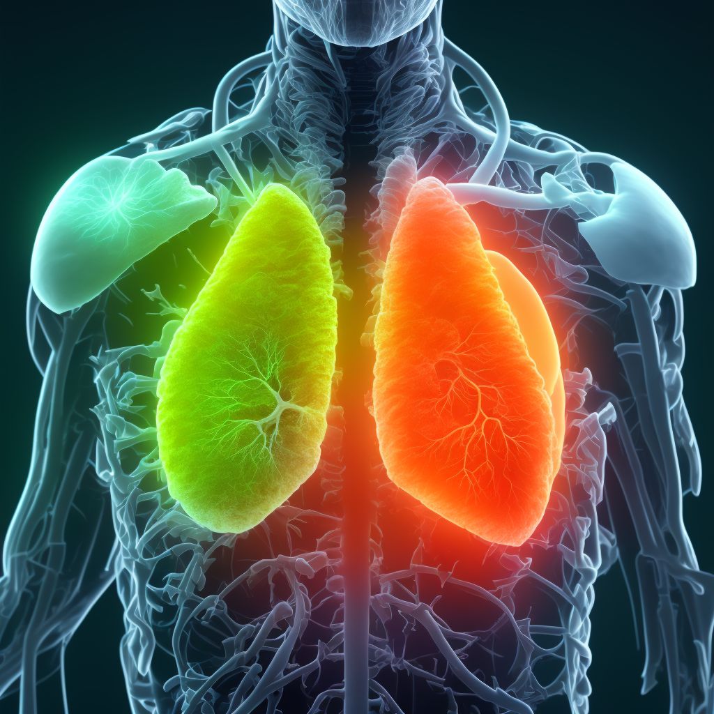 Unspecified injury of lung, unilateral, initial encounter digital illustration