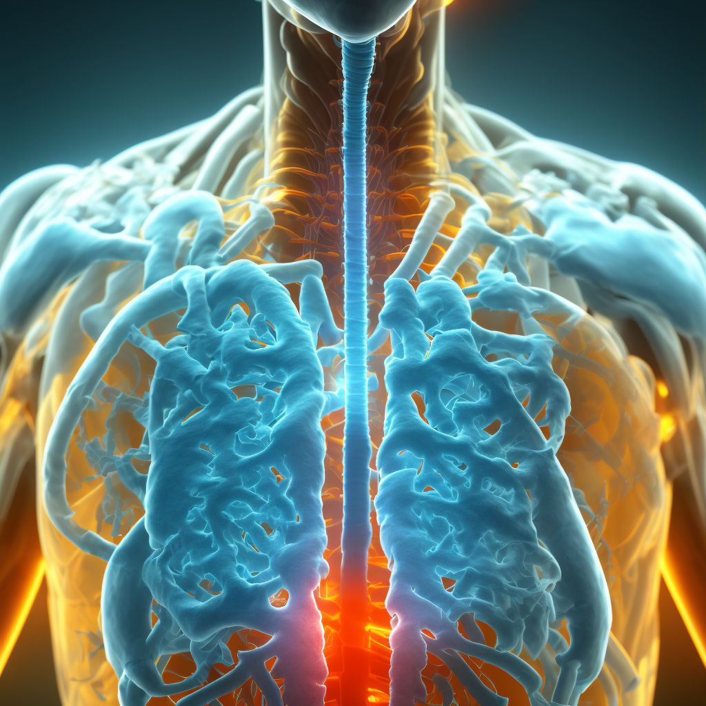 Unspecified injury of lung, bilateral, initial encounter digital illustration