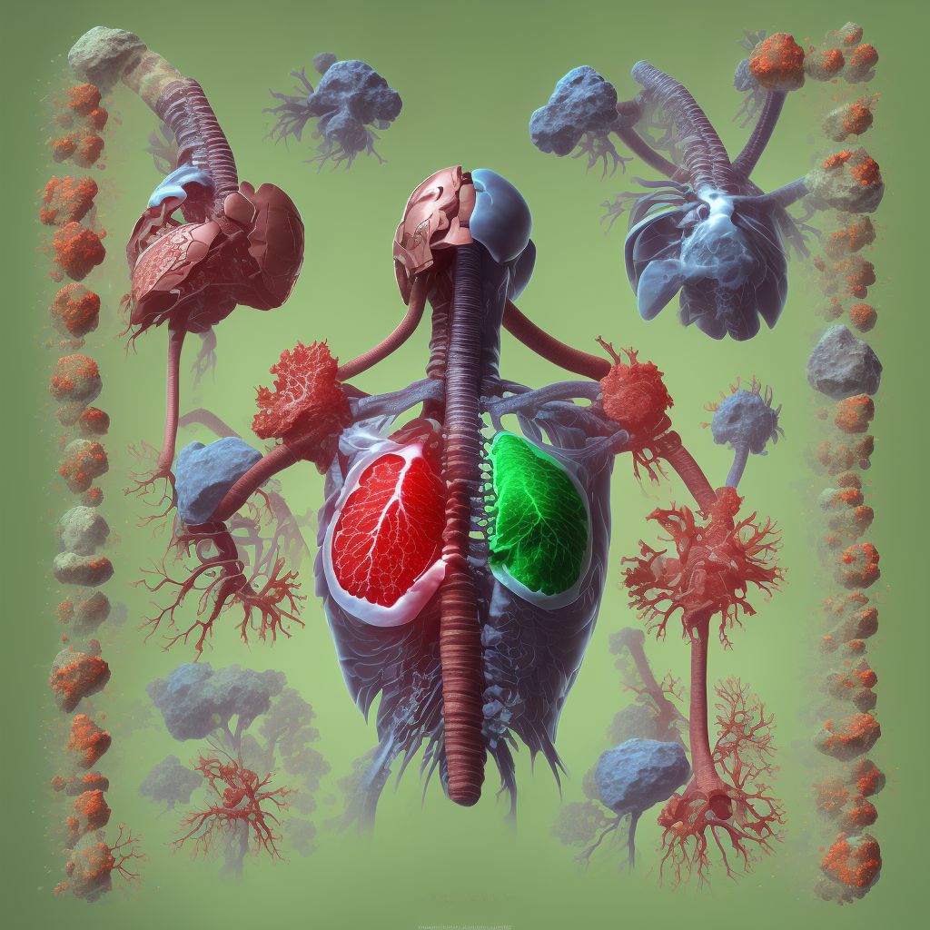 Unspecified injury of lung, bilateral, sequela digital illustration