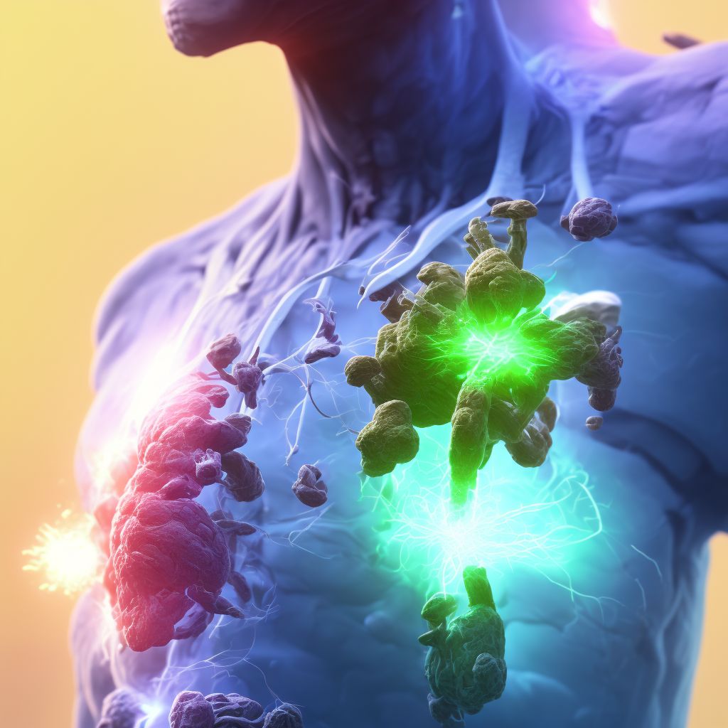 Primary blast injury of lung, unilateral, initial encounter digital illustration