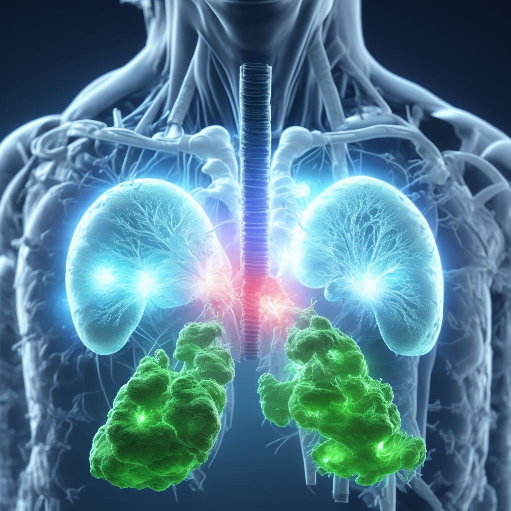 Primary blast injury of lung, bilateral, initial encounter digital illustration