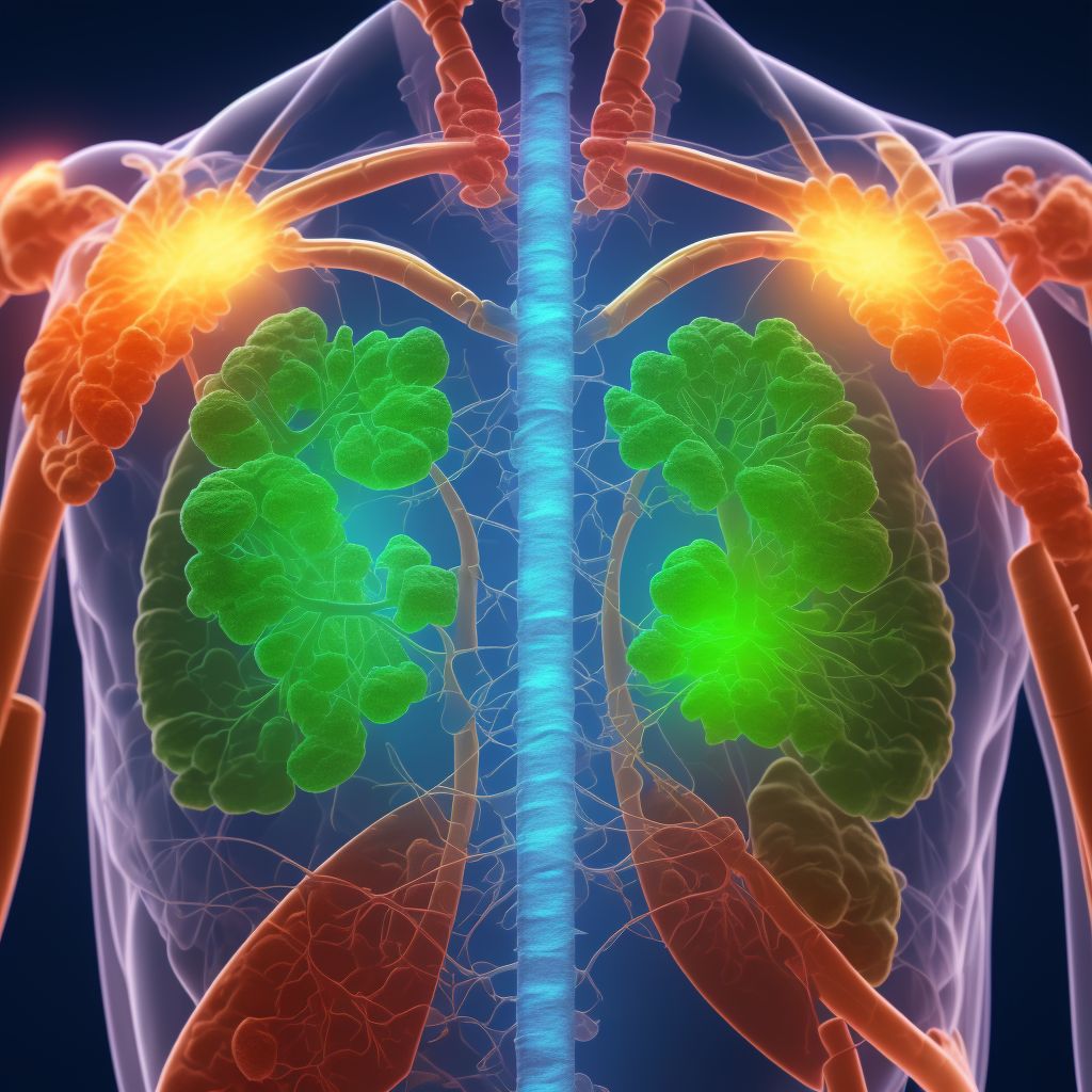 Contusion of lung, unilateral, initial encounter digital illustration