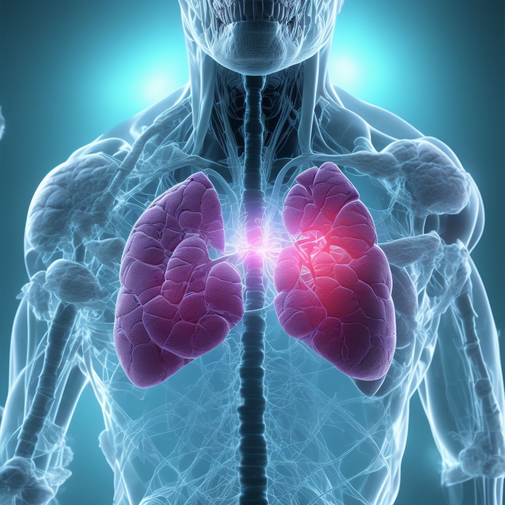 Contusion of lung, bilateral, initial encounter digital illustration