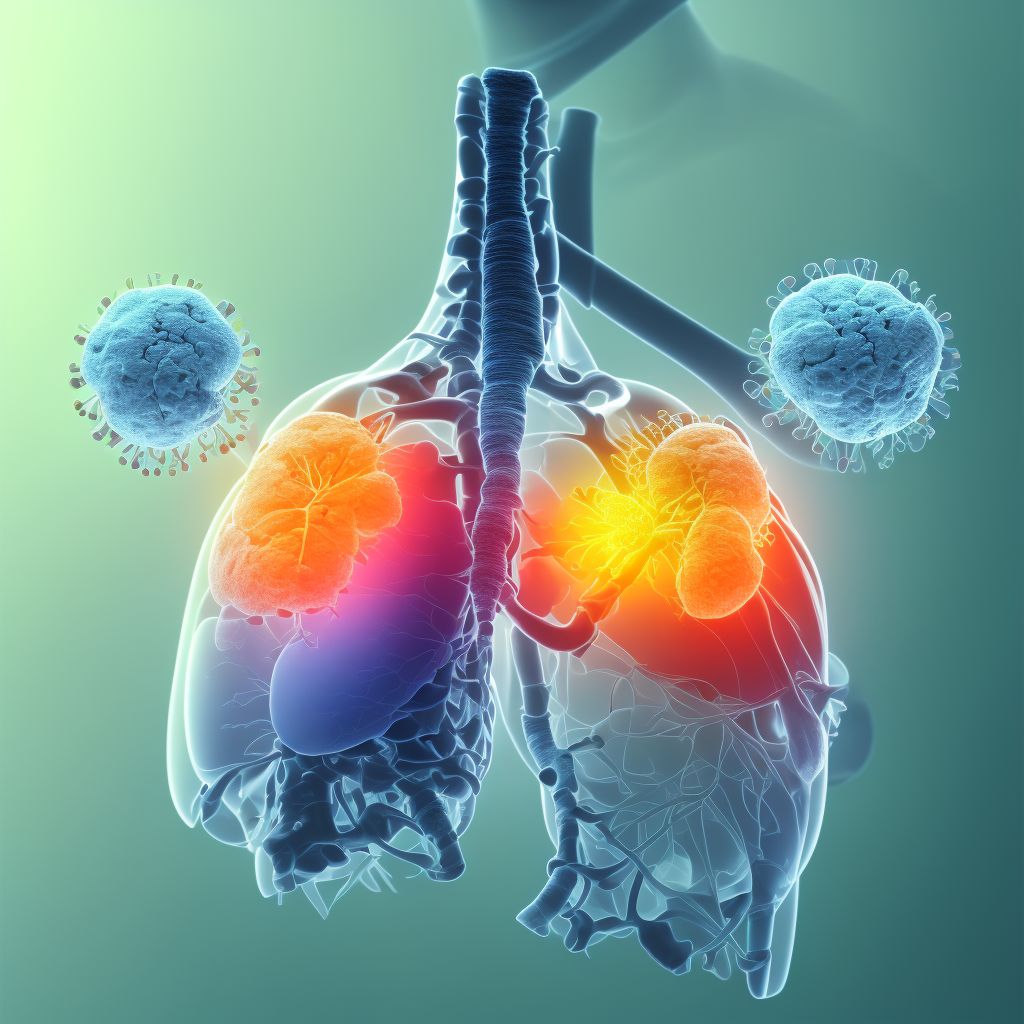 Contusion of lung, bilateral, sequela digital illustration