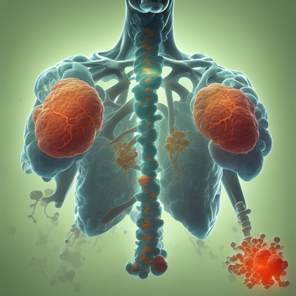 Contusion of lung, unspecified, subsequent encounter digital illustration