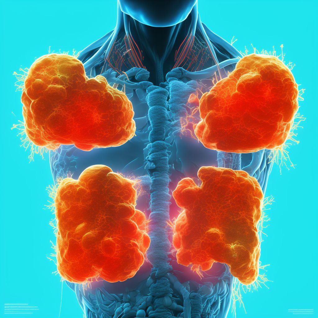 Primary blast injury of thoracic trachea, subsequent encounter digital illustration