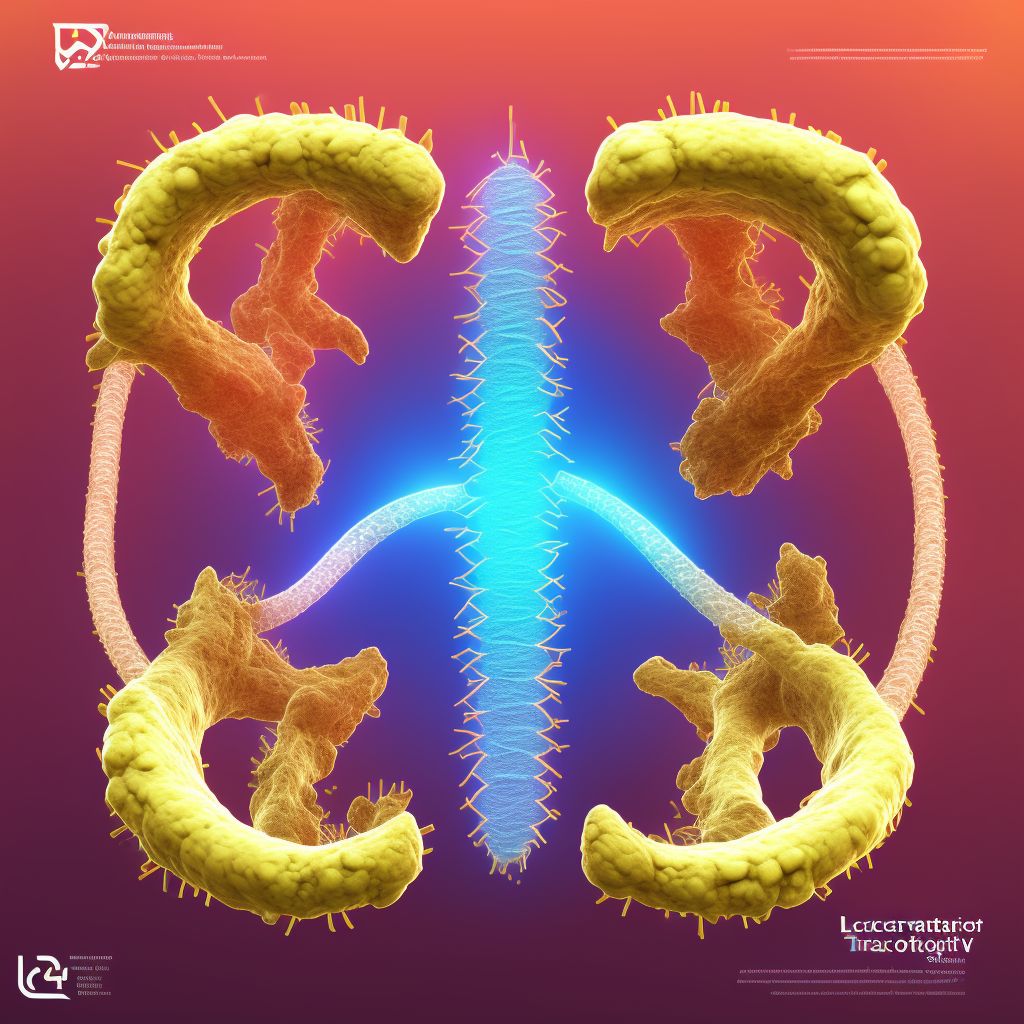 Laceration of thoracic trachea, sequela digital illustration