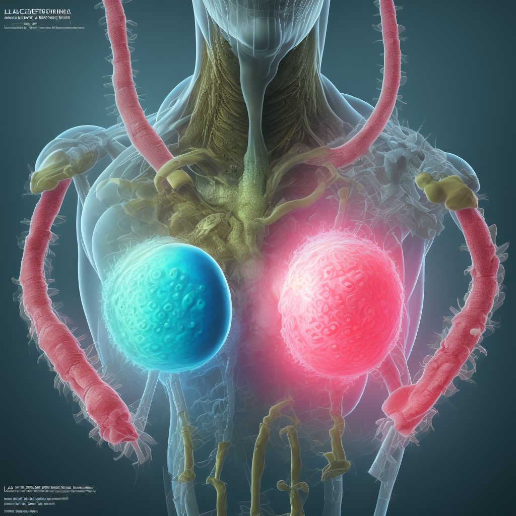 Laceration of diaphragm, initial encounter digital illustration