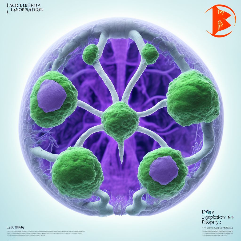 Laceration of diaphragm, sequela digital illustration