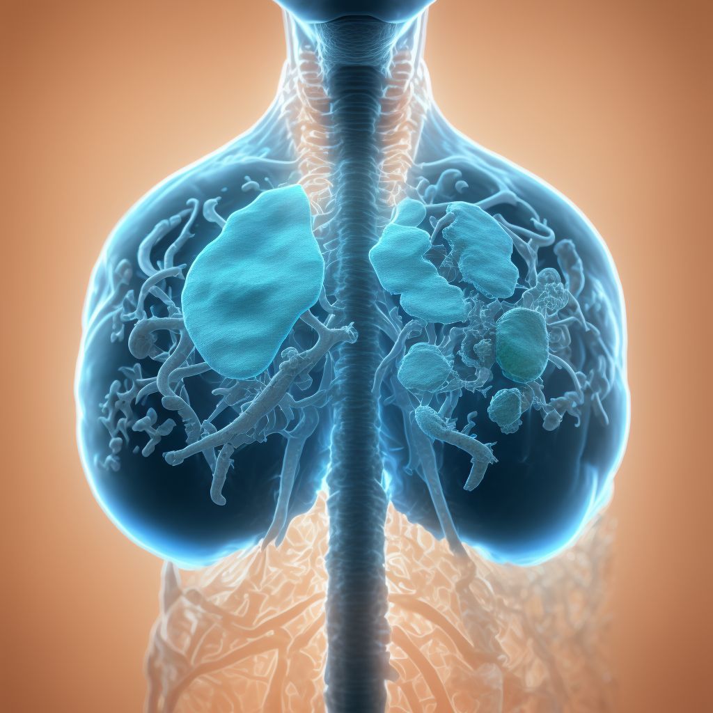 Unspecified injury of diaphragm, sequela digital illustration