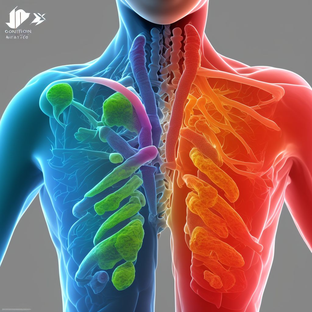 Contusion of esophagus (thoracic part), sequela digital illustration