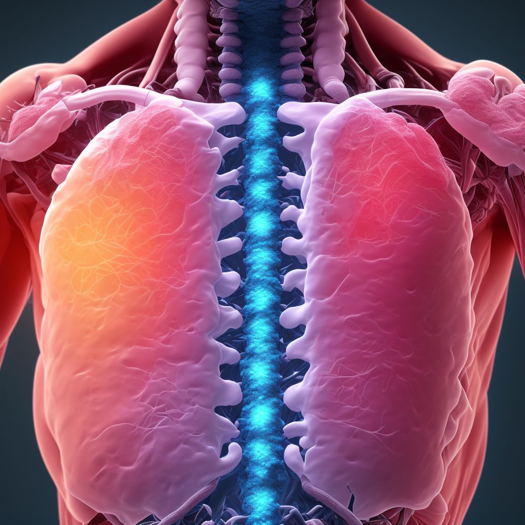 Laceration of esophagus (thoracic part), subsequent encounter digital illustration