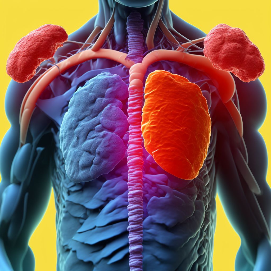 Laceration of esophagus (thoracic part), sequela digital illustration