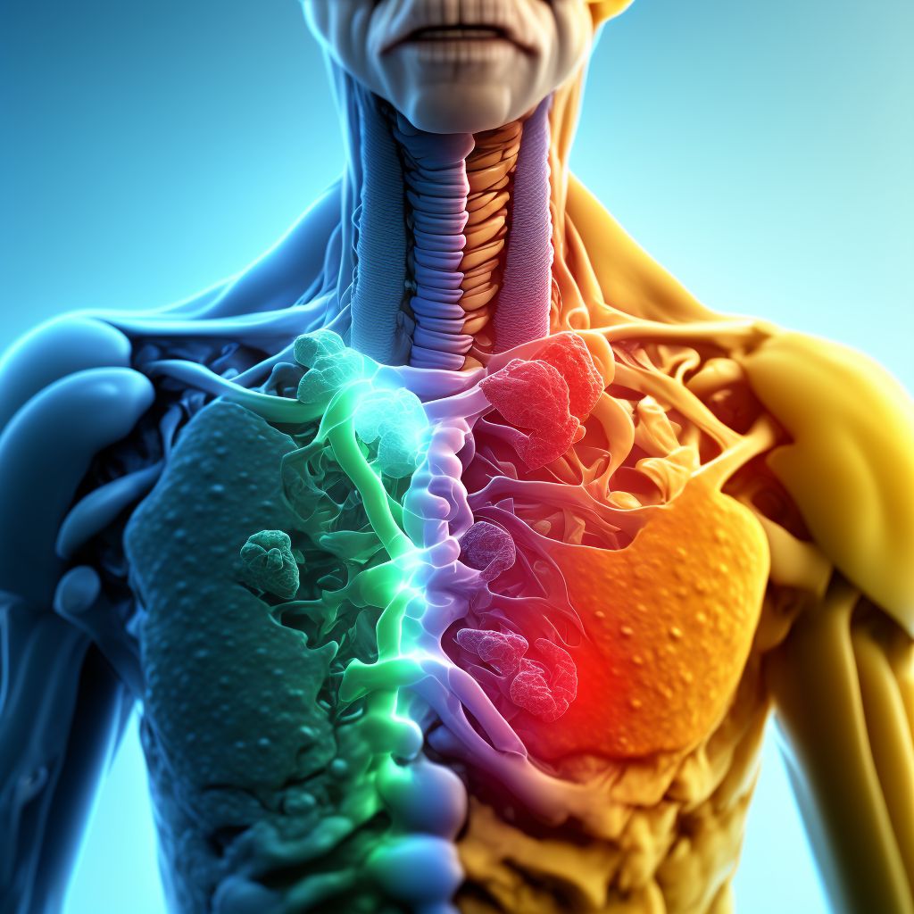 Unspecified injury of esophagus (thoracic part), subsequent encounter digital illustration