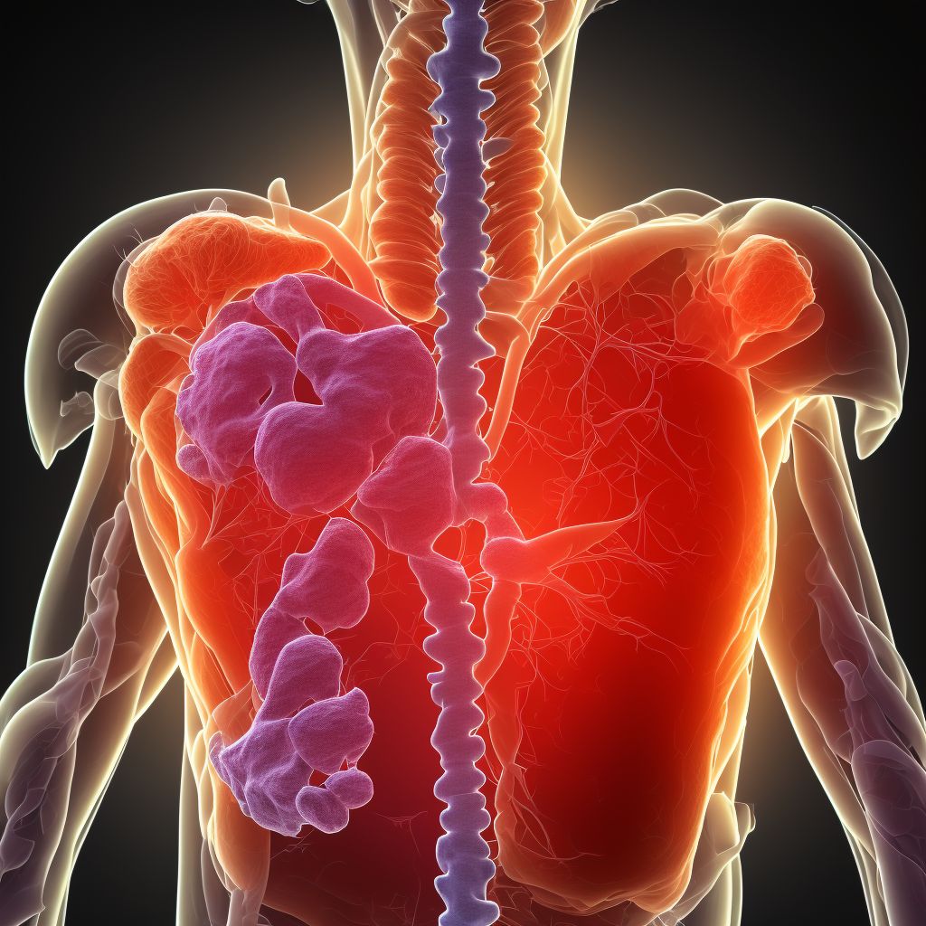 Unspecified injury of esophagus (thoracic part), sequela digital illustration