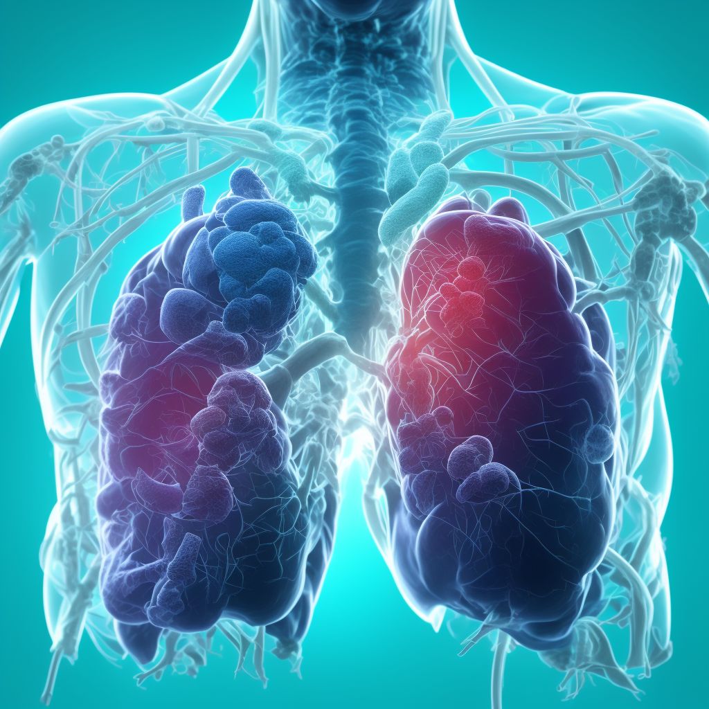 Contusion of other specified intrathoracic organs, initial encounter digital illustration