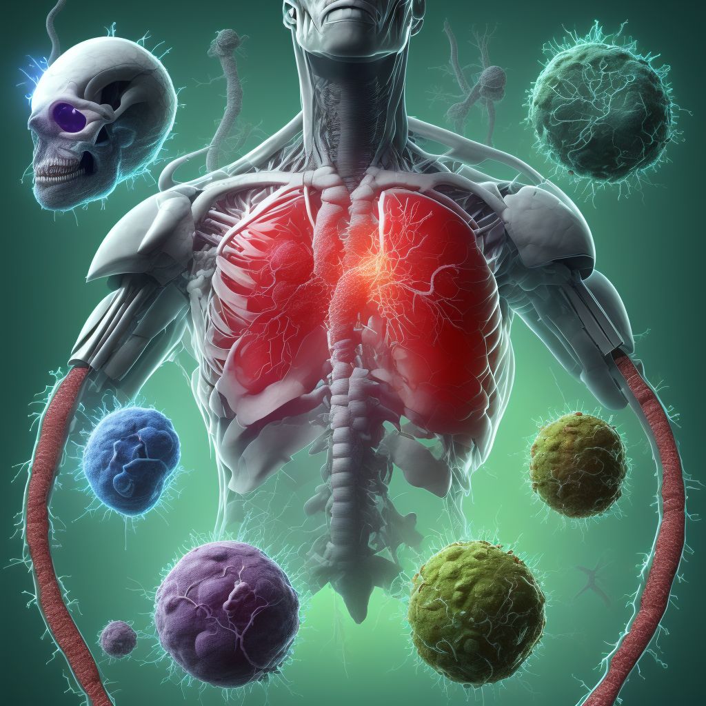 Laceration of other specified intrathoracic organs, subsequent encounter digital illustration