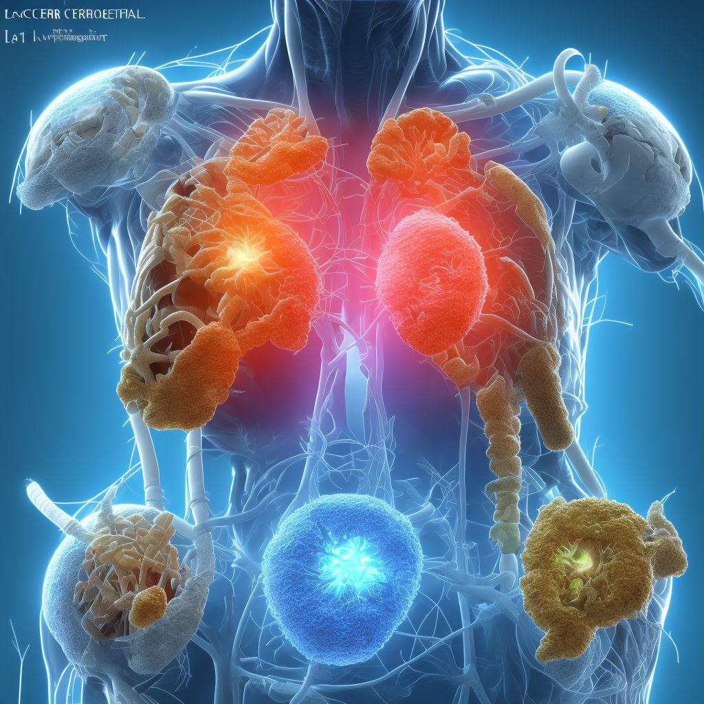 Laceration of other specified intrathoracic organs, sequela digital illustration