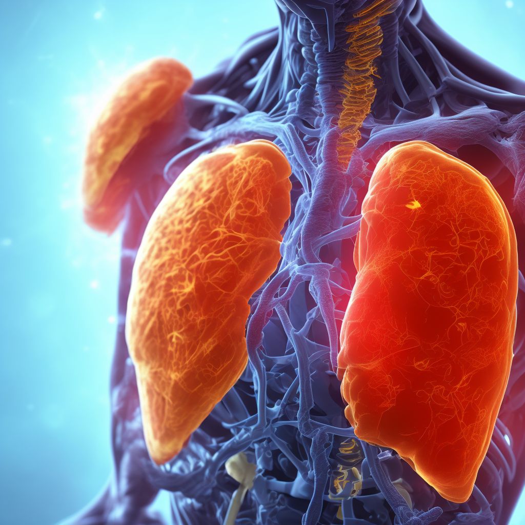 Injury of unspecified intrathoracic organ, subsequent encounter digital illustration