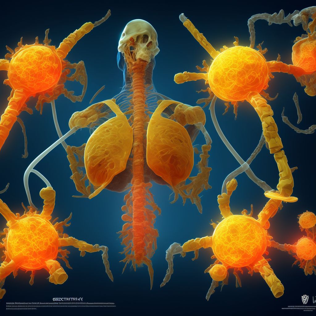 Injury of unspecified intrathoracic organ, sequela digital illustration