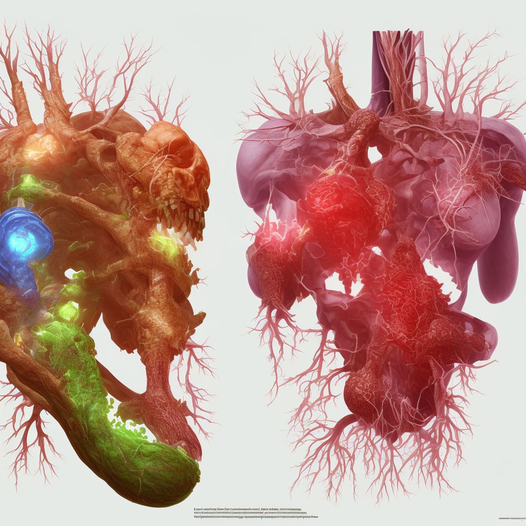 Traumatic amputation (partial) of part of thorax, except breast, initial encounter digital illustration