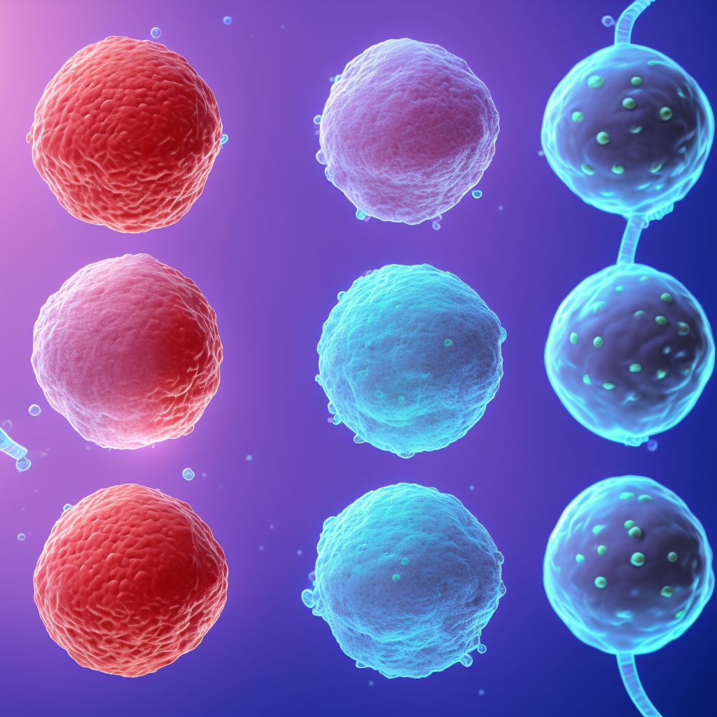 Blister (nonthermal) of scrotum and testes, sequela digital illustration