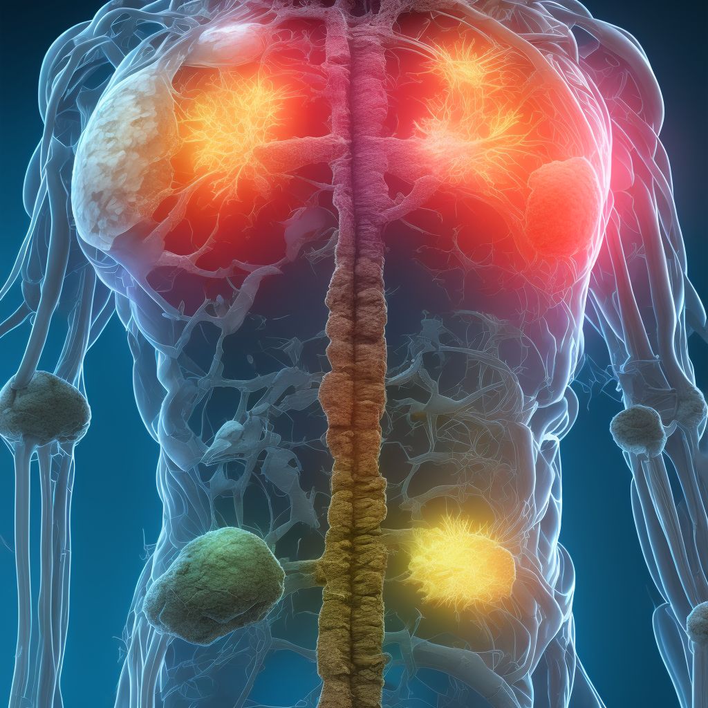 Superficial foreign body of abdominal wall, initial encounter digital illustration