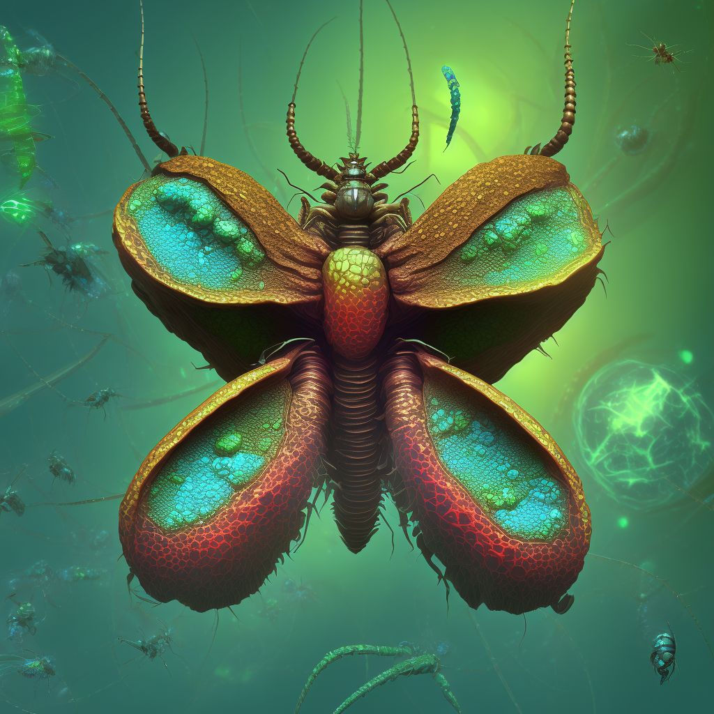 Insect bite (nonvenomous) of vagina and vulva, sequela digital illustration