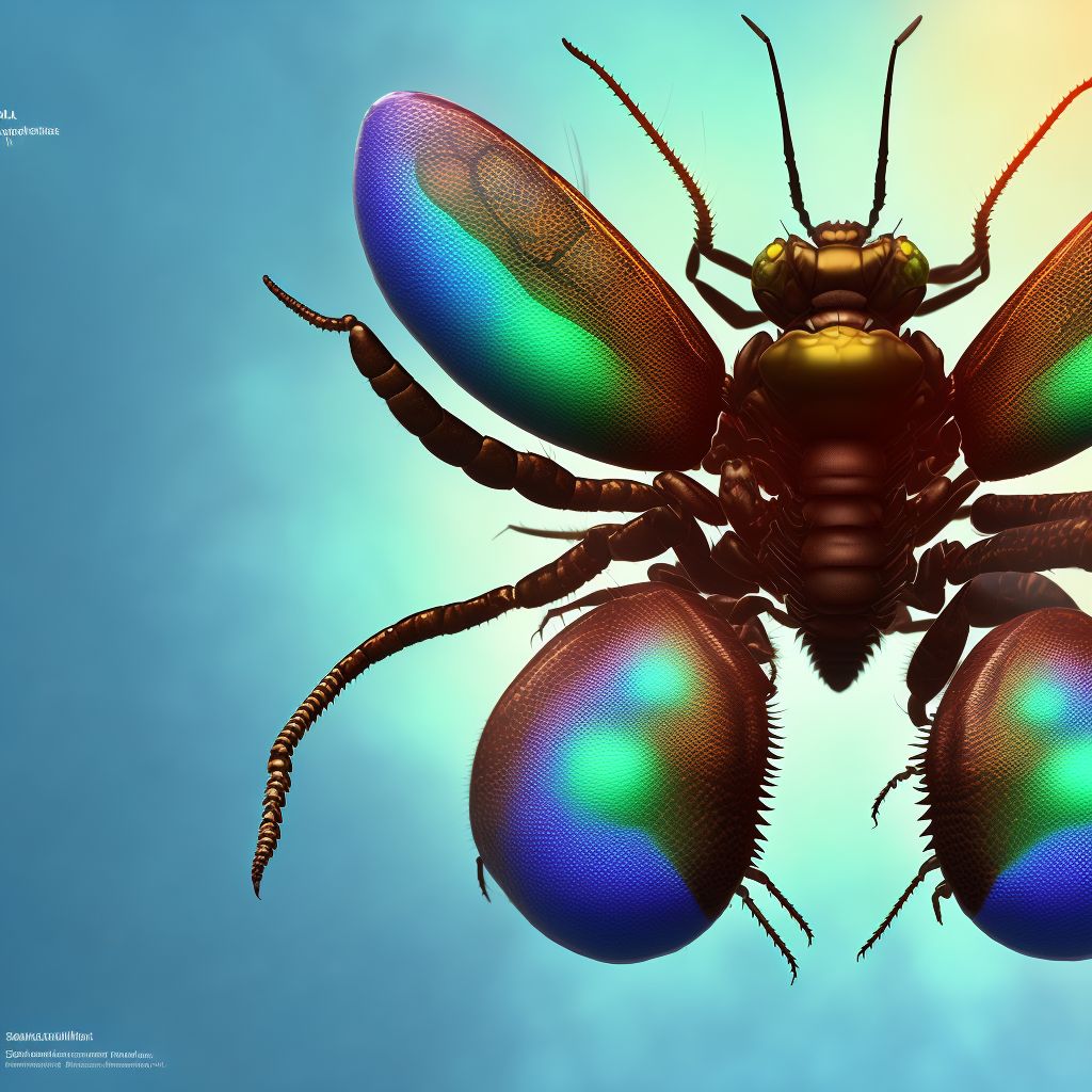 Insect bite (nonvenomous) of anus, sequela digital illustration