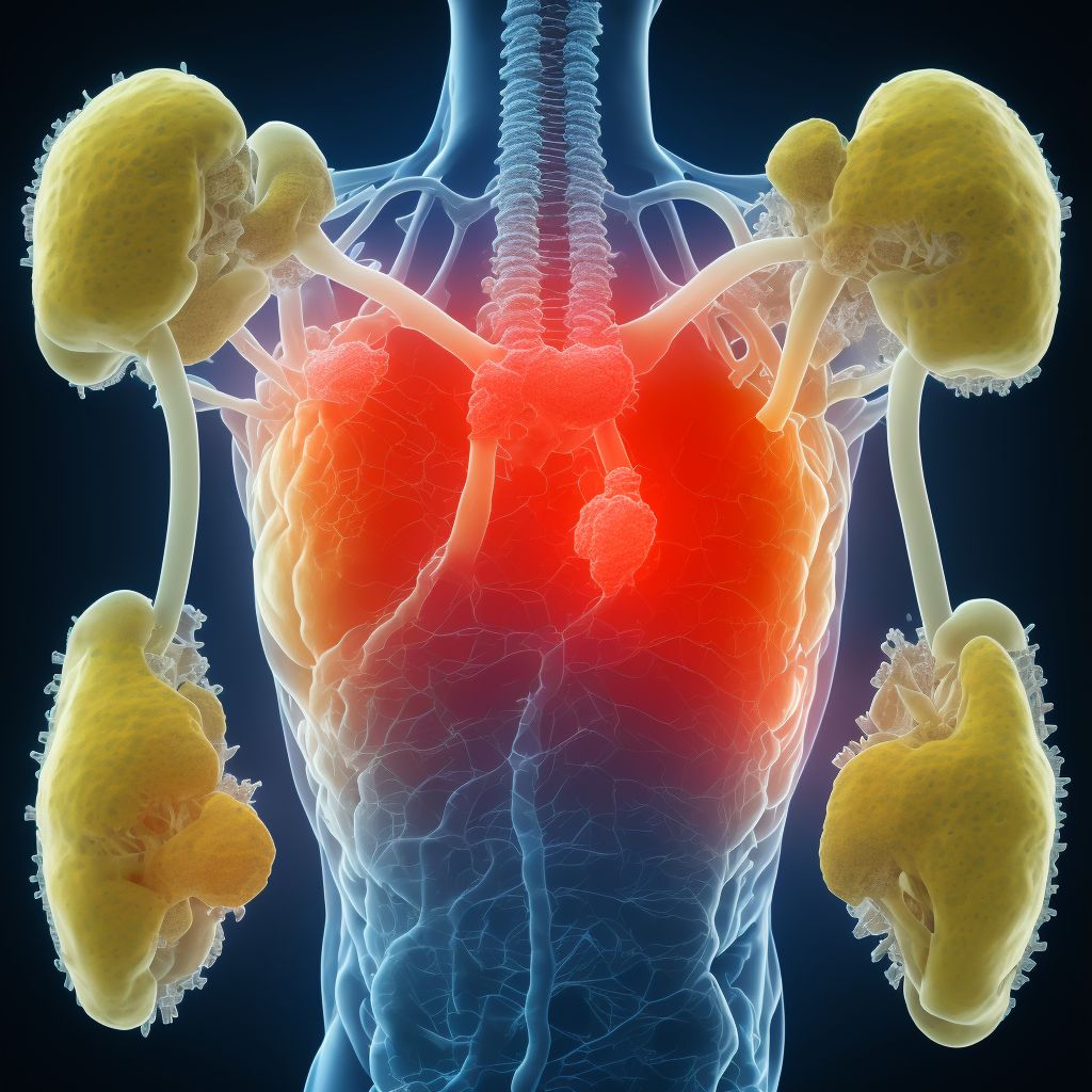 Unspecified open wound of lower back and pelvis without penetration into retroperitoneum, sequela digital illustration