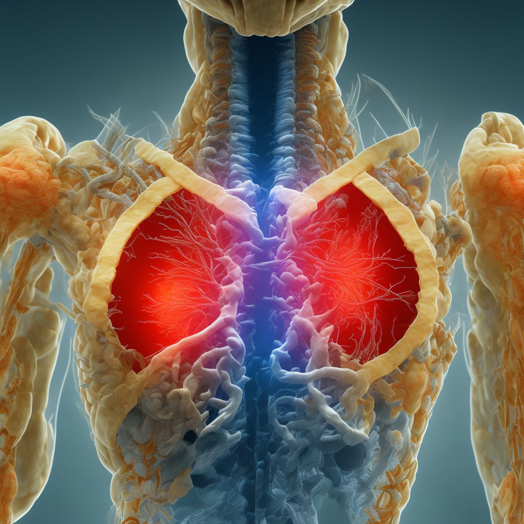 Laceration with foreign body of lower back and pelvis without penetration into retroperitoneum, sequela digital illustration