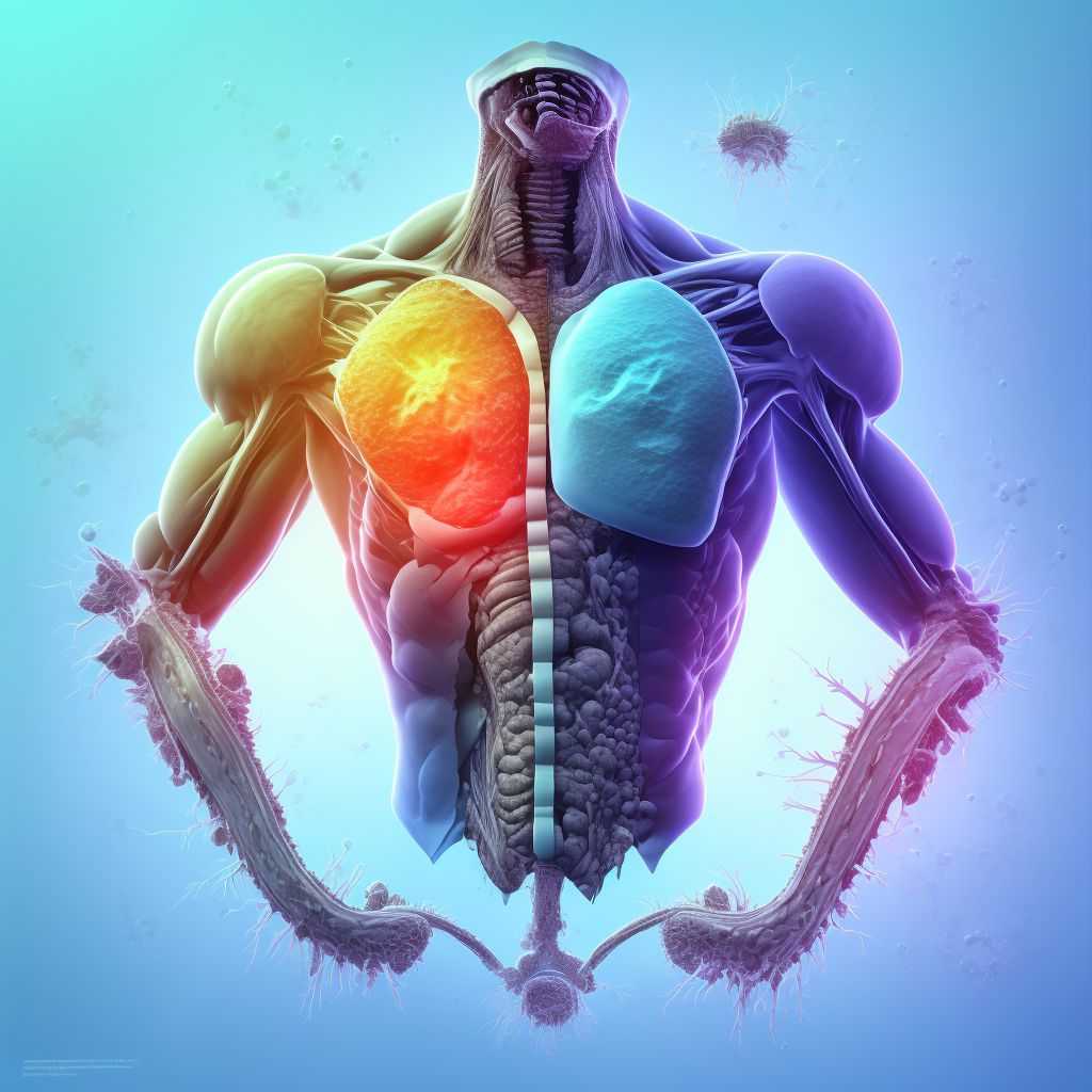 Unspecified open wound of abdominal wall, left upper quadrant without penetration into peritoneal cavity, sequela digital illustration