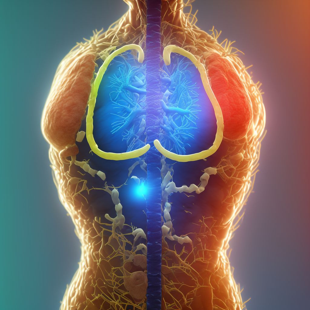 Laceration of abdominal wall with foreign body, right lower quadrant without penetration into peritoneal cavity, initial encounter digital illustration