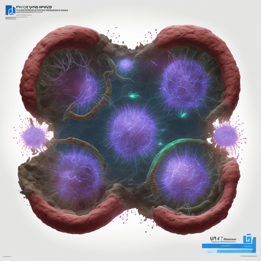 Puncture wound of abdominal wall with foreign body, unspecified quadrant without penetration into peritoneal cavity, sequela digital illustration