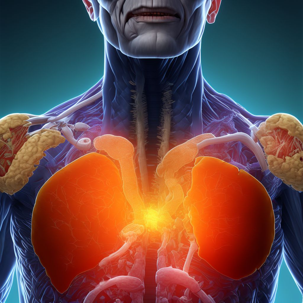 Open bite of abdominal wall, left lower quadrant without penetration into peritoneal cavity, sequela digital illustration