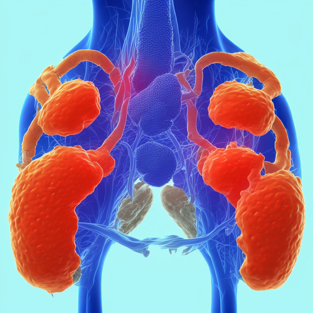 Open bite of abdominal wall, unspecified quadrant without penetration into peritoneal cavity, sequela digital illustration