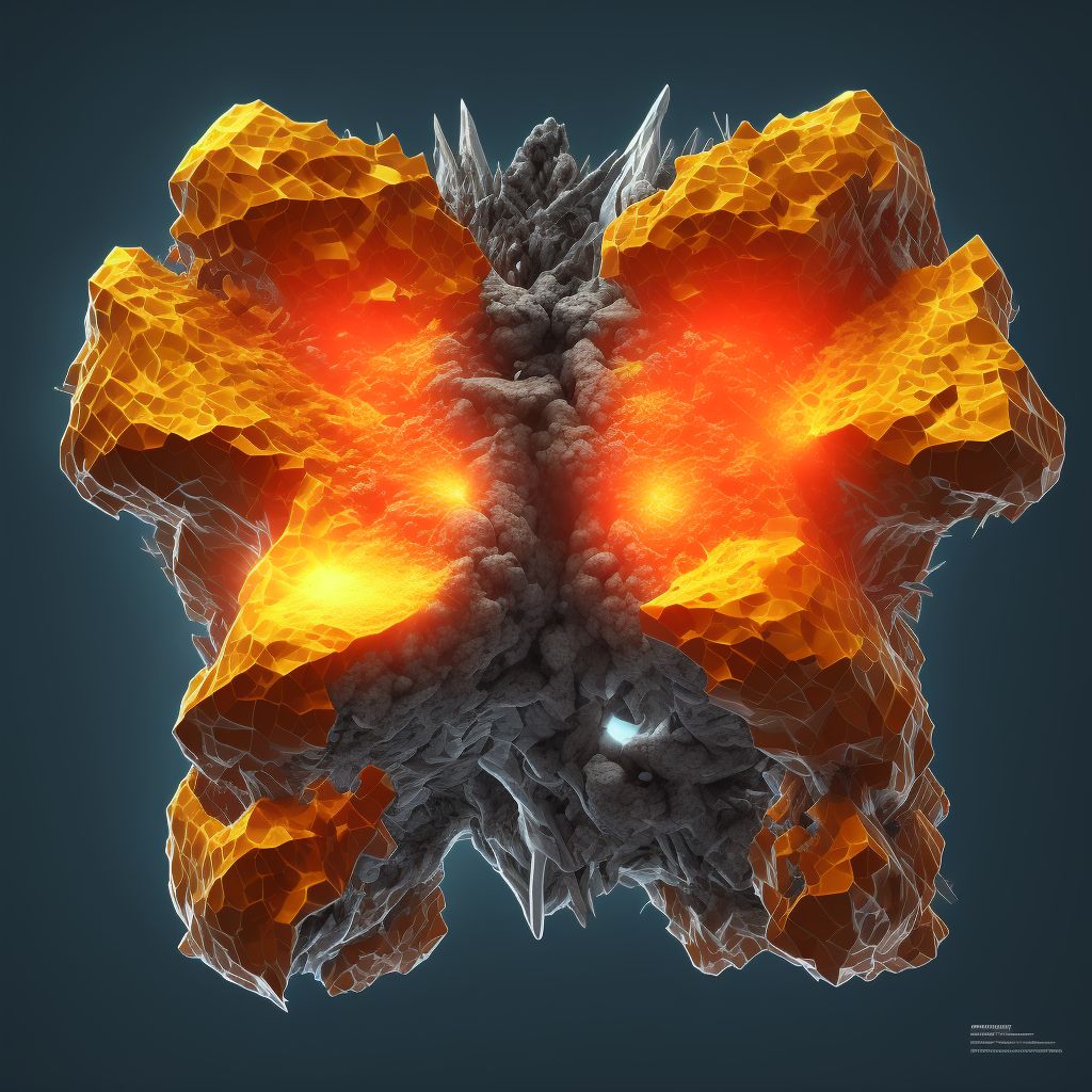 Wedge compression fracture of unspecified lumbar vertebra, subsequent encounter for fracture with nonunion digital illustration