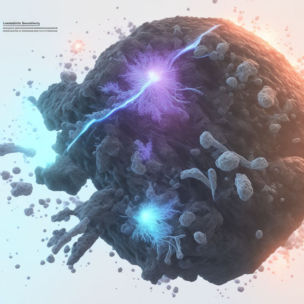 Stable burst fracture of unspecified lumbar vertebra, sequela digital illustration